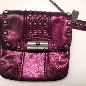 COACH RARE Studded KIRSTEN METALLIC CROSSBODY BAG